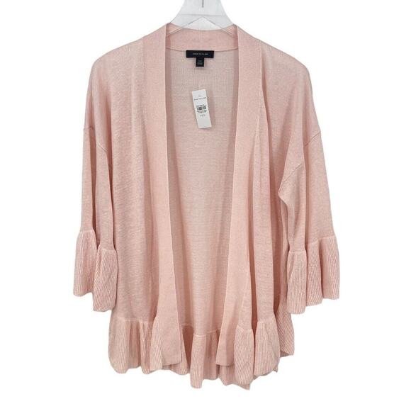 Ann Taylor Sweaters - Ann Taylor Pink Lightweight Knit Open Front Cardigan Sweater Size XS - Small NWT